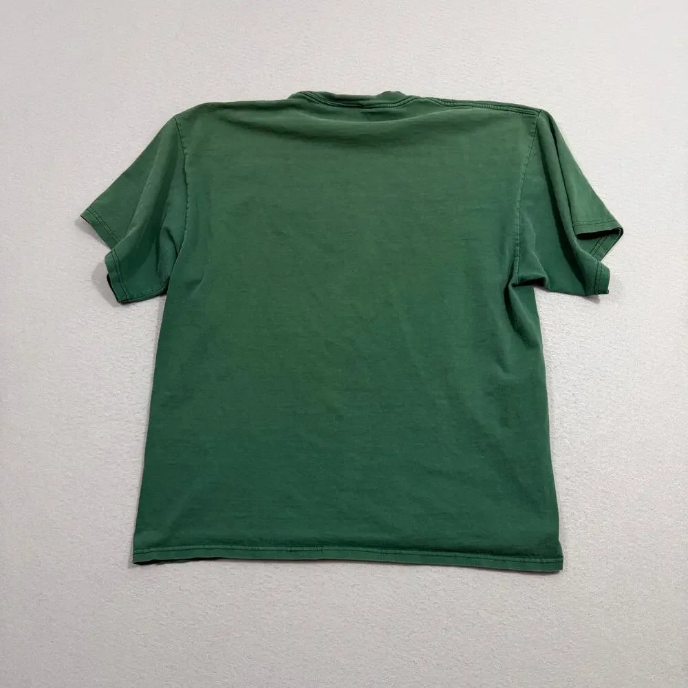 Vintage Nike Check Shirt Men's Large Green Swoosh Embroidered Logo 90s Faded